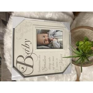 Malden Baby Photo Frame with Quote - Neutral Beige and Brown